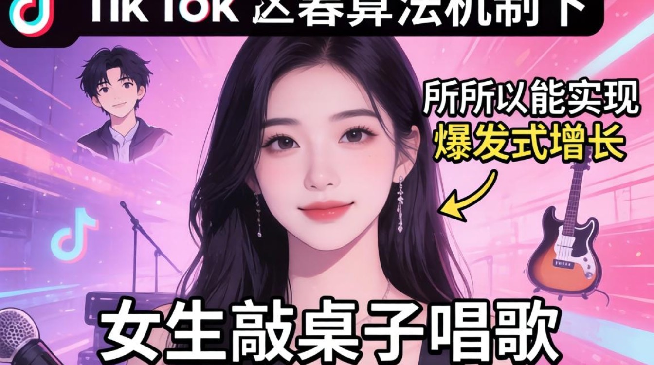 TikTok 女生敲桌子唱歌怎么火