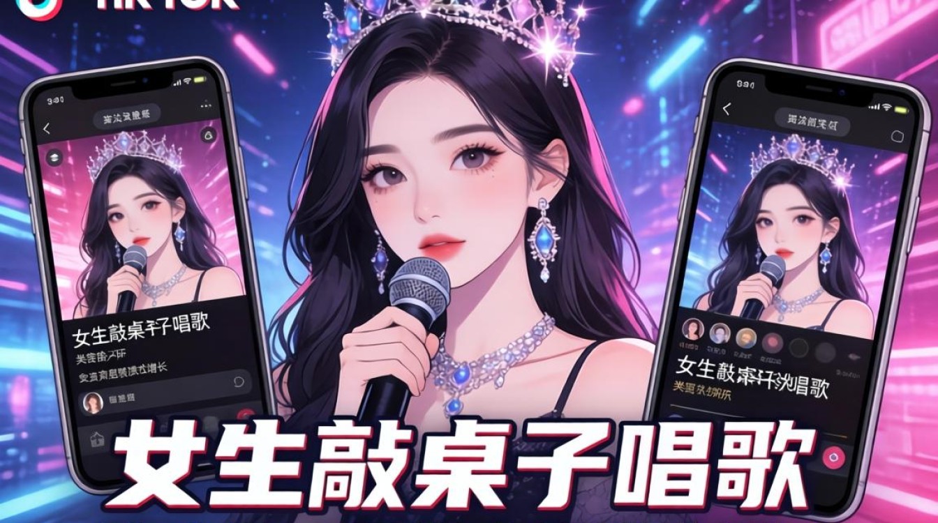 TikTok 女生敲桌子唱歌怎么火