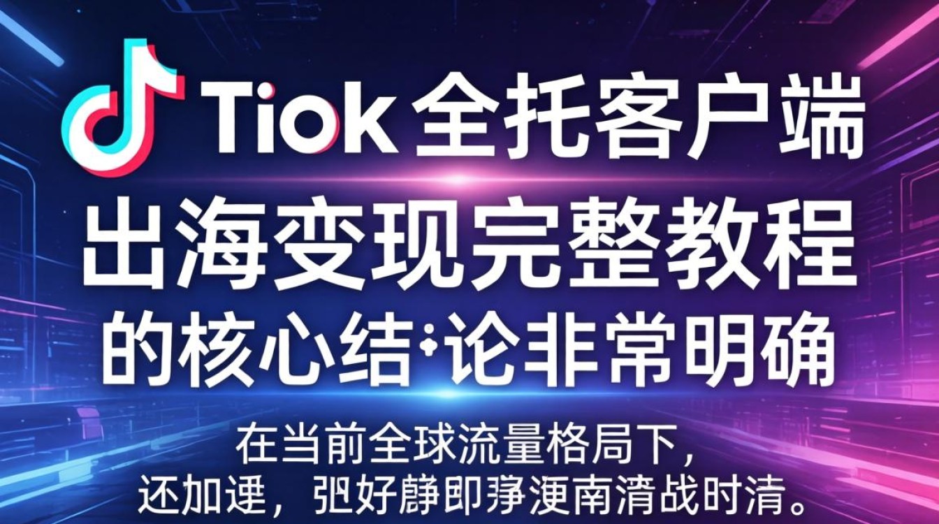 TikTok 全托客户端出海变现完整教程怎么做