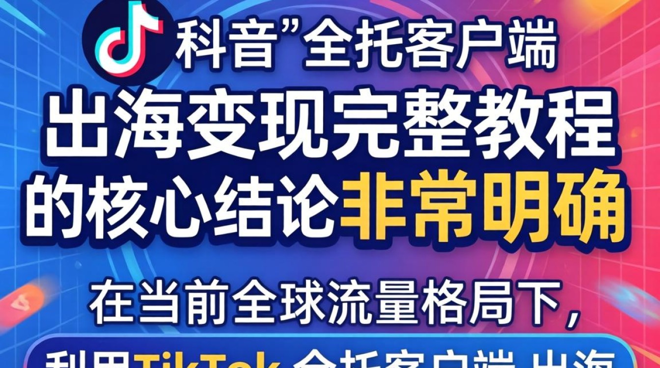 TikTok 全托客户端出海变现完整教程怎么做