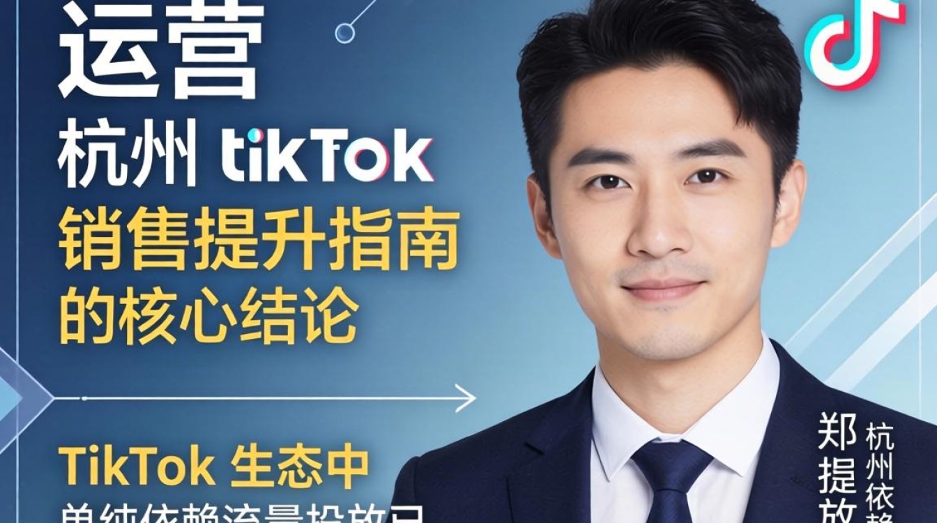 电商运营杭州tiktok郑发波销售提升指南