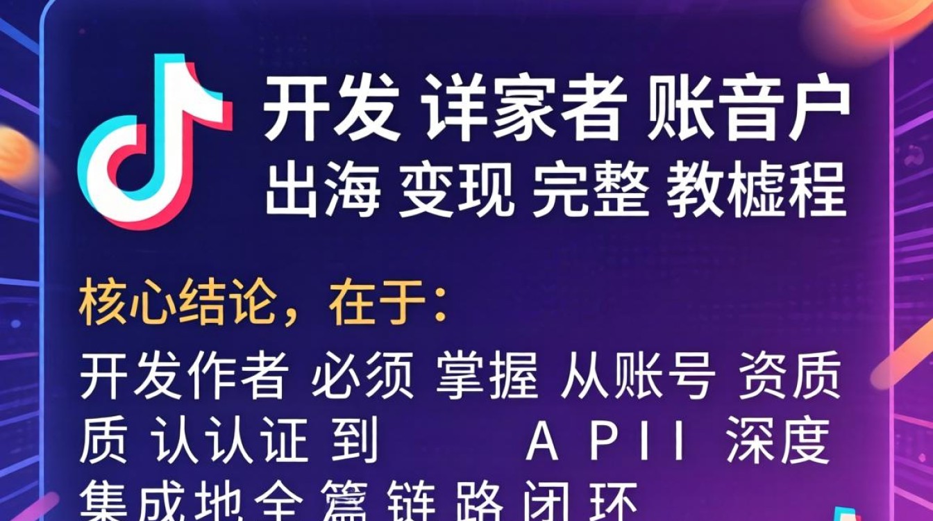 TikTok 开发者账户出海变现完整教程