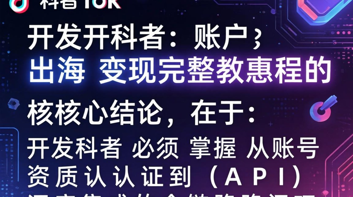 TikTok 开发者账户出海变现完整教程