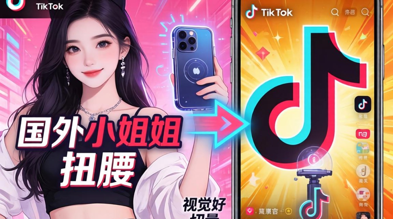 抖音国外tiktok小姐姐扭腰变现技巧