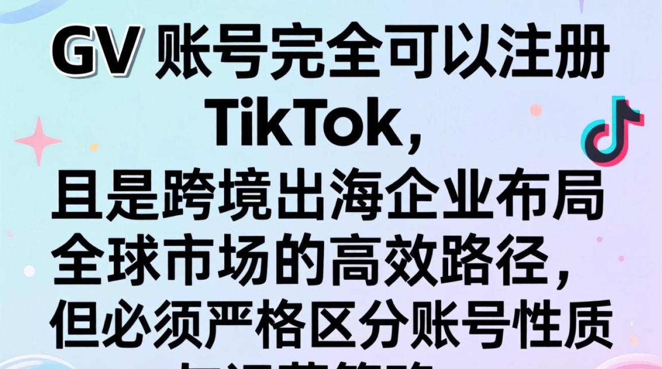 跨境出海 GV 可以注册 TikTok 吗