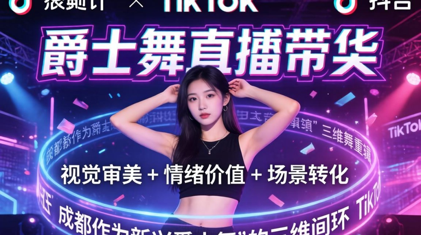 抖音成都爵士舞tiktok直播带货玩法详解