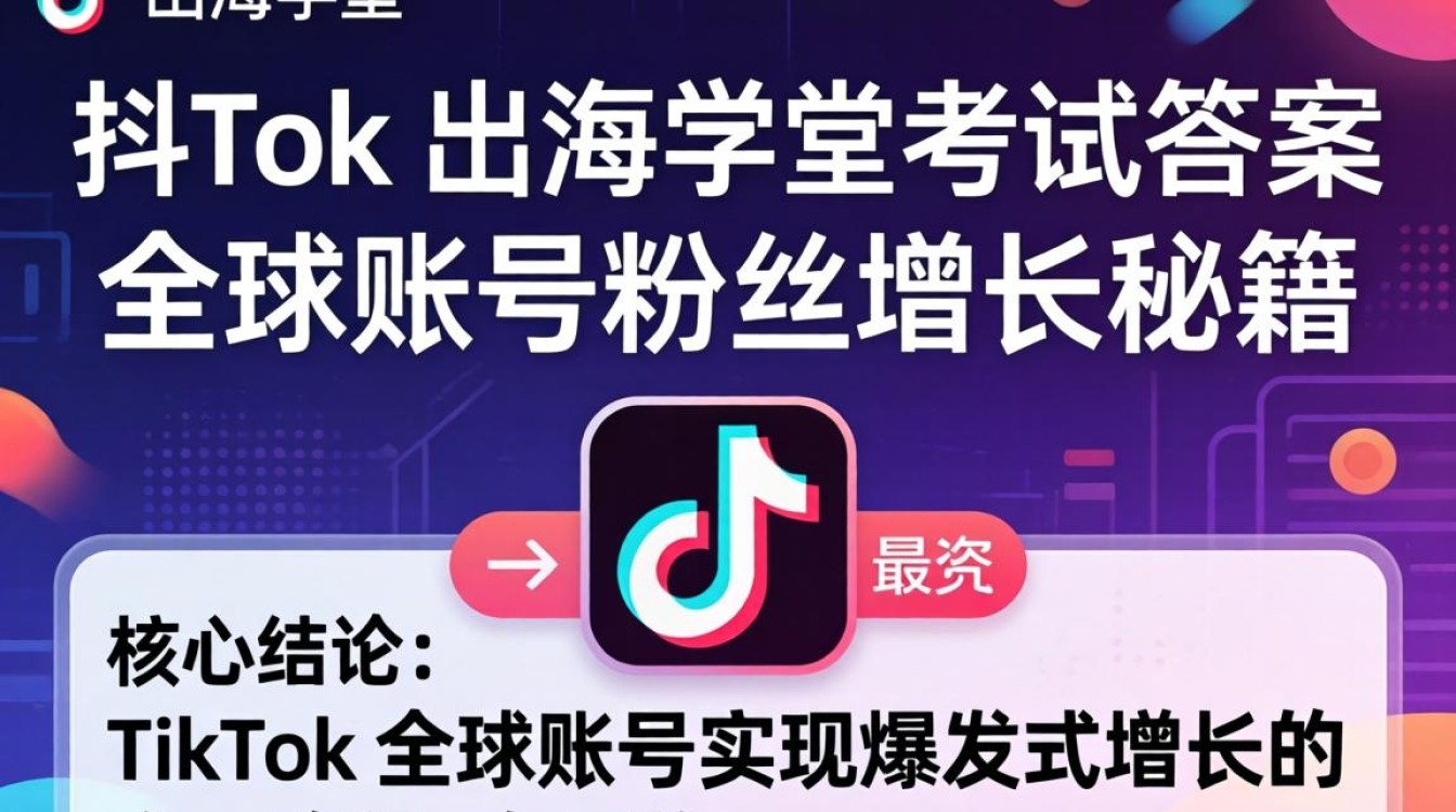 TikTok 出海学堂考试答案是什么