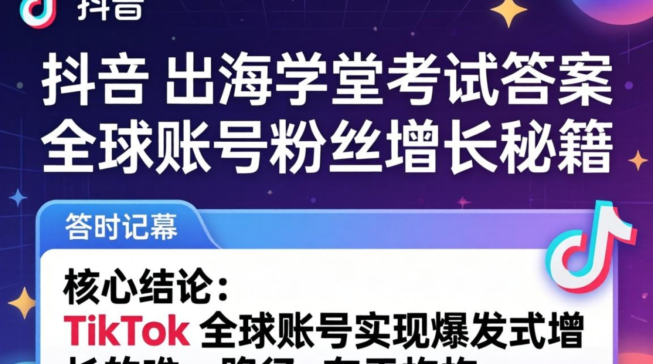 TikTok 出海学堂考试答案是什么