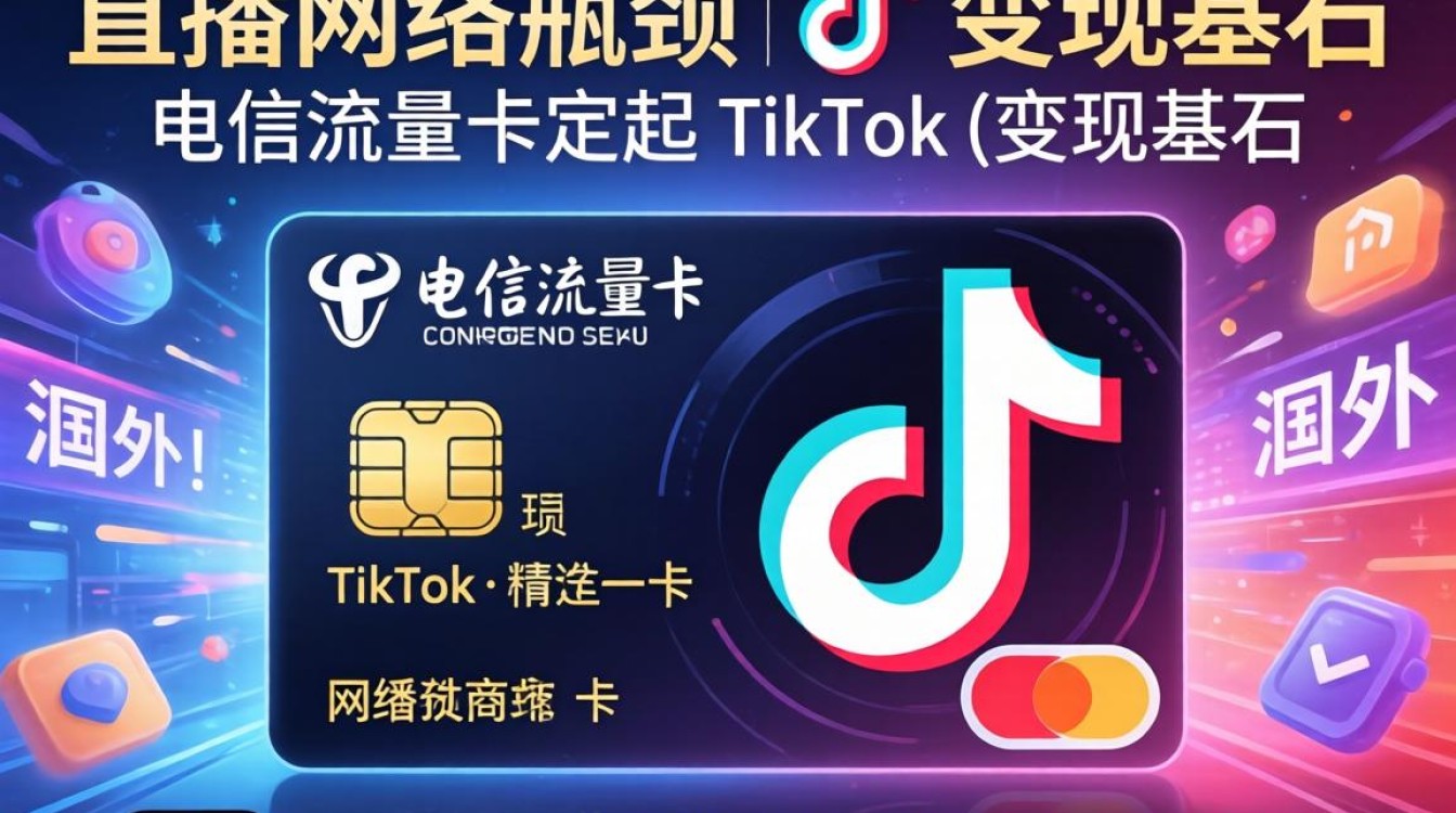 TikTok 直播流量卡电信怎么用