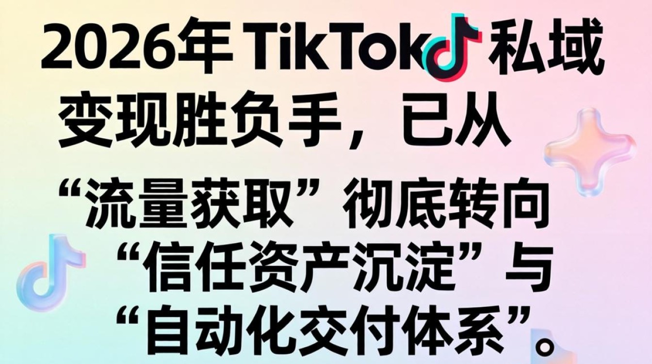 私域变现 2026 最新版 tiktok 持续收入打造
