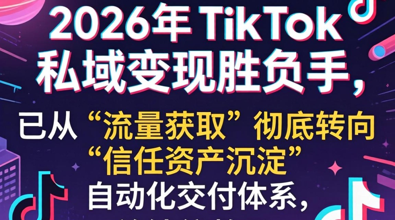 私域变现 2026 最新版 tiktok 持续收入打造