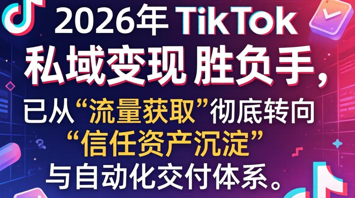 私域变现 2026 最新版 tiktok 持续收入打造