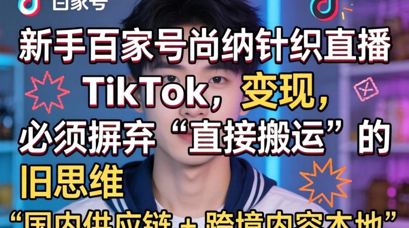 百家号尚纳针织直播 TikTok 变现方法新手入门