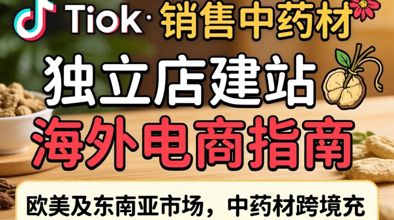 TikTok 销售中药材独立站建站海外电商指南