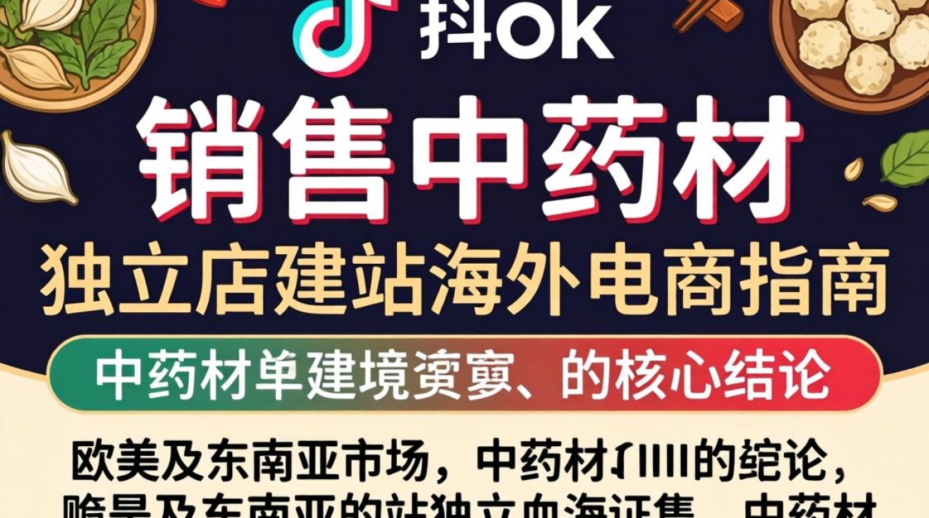 TikTok 销售中药材独立站建站海外电商指南