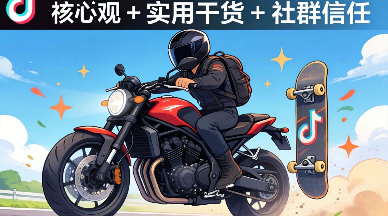 知识付费摩托车滑板TikTok内容变现技巧