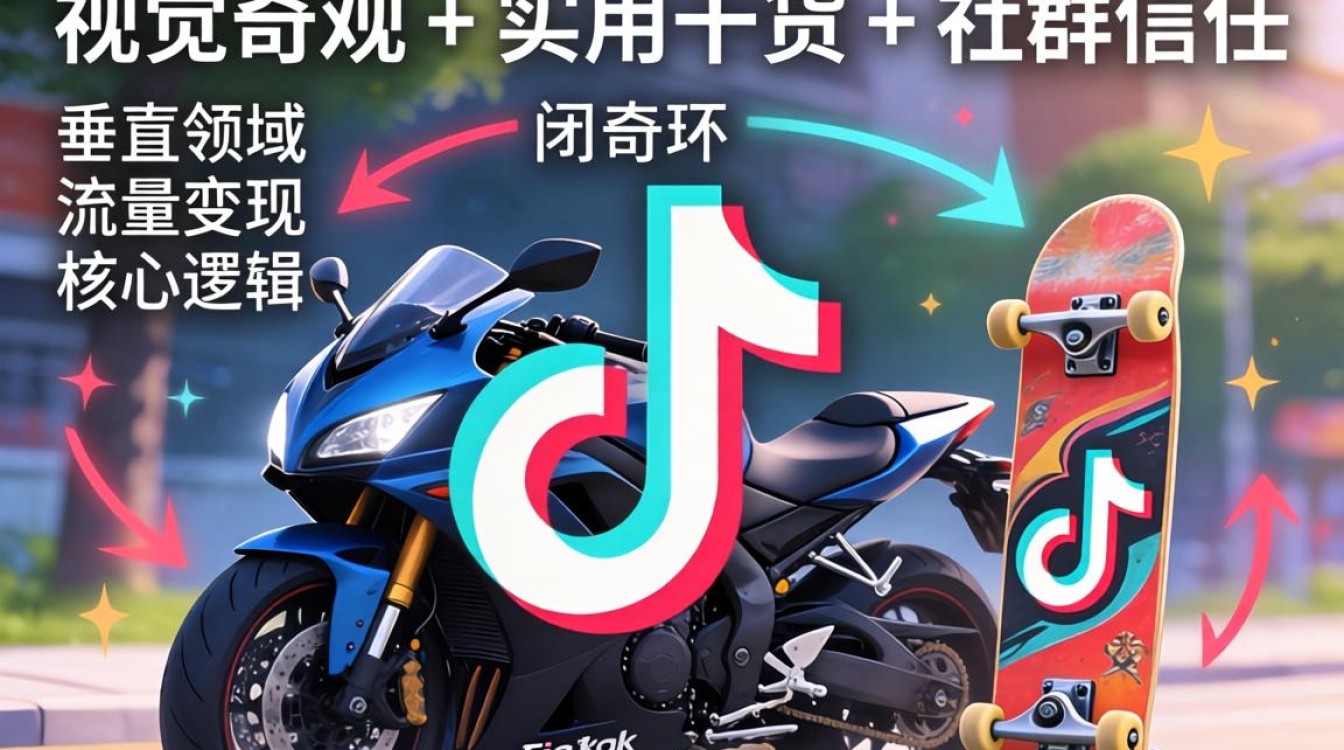 知识付费摩托车滑板TikTok内容变现技巧