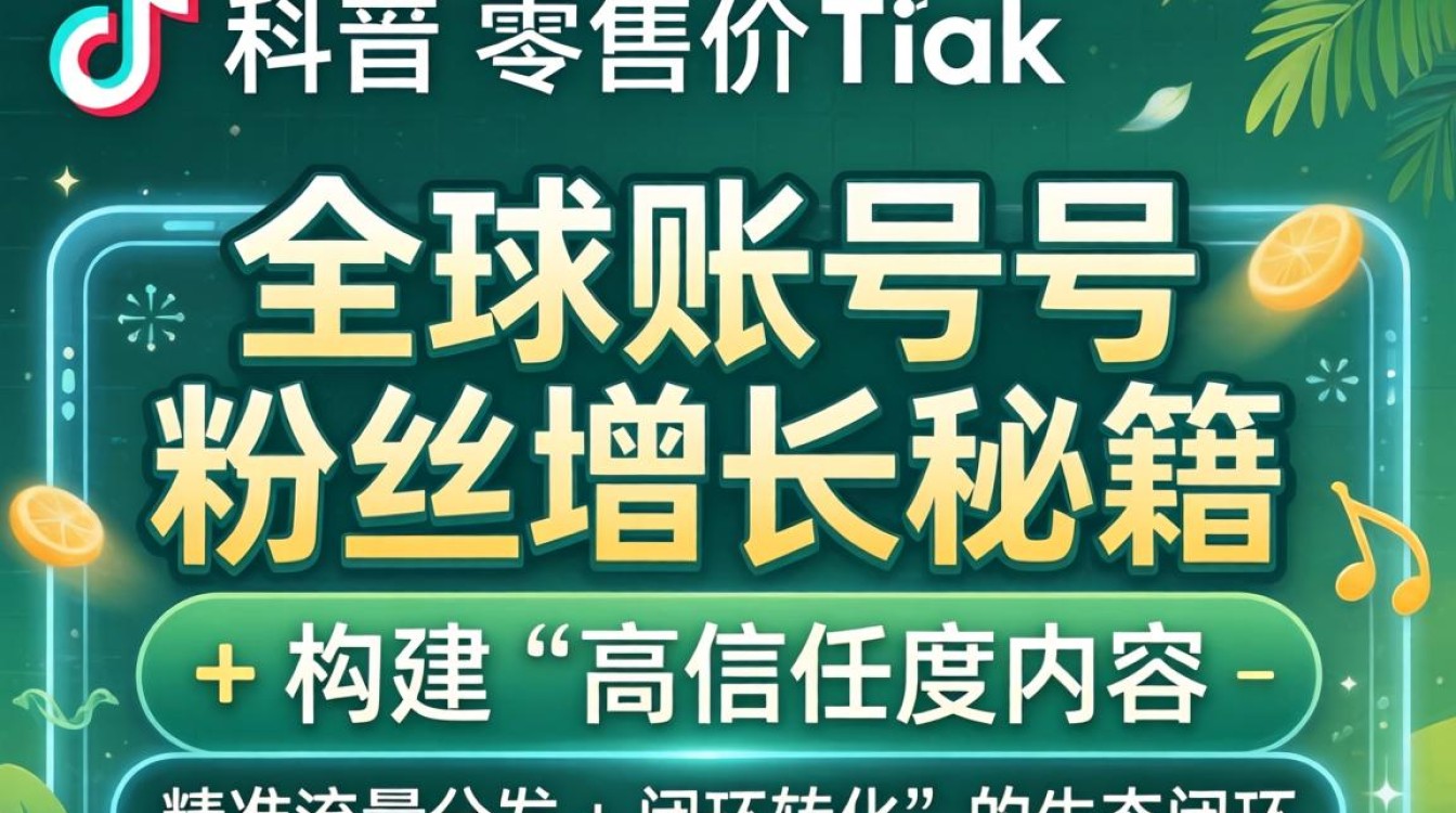 TikTok 零售价全球账号粉丝增长秘籍