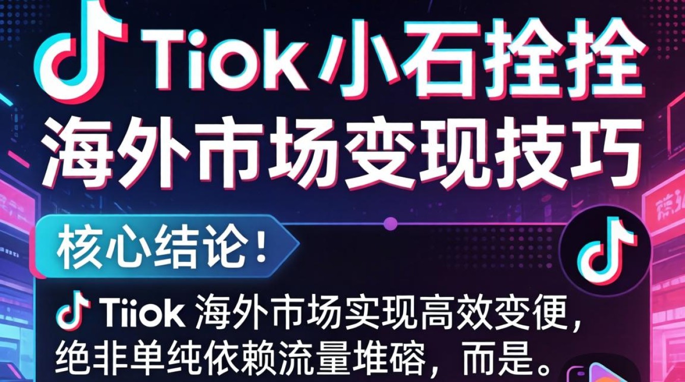 TikTok 小石拴拴海外市场变现技巧