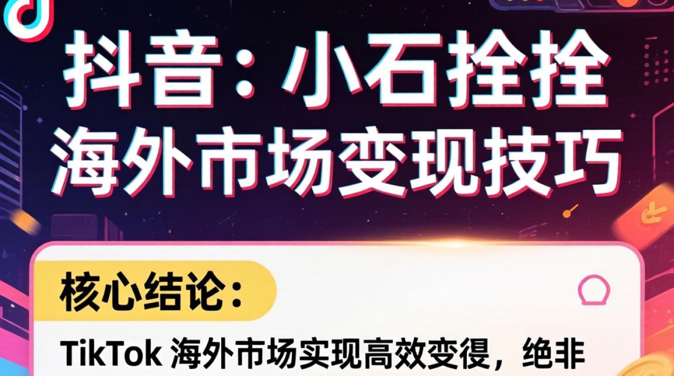 TikTok 小石拴拴海外市场变现技巧