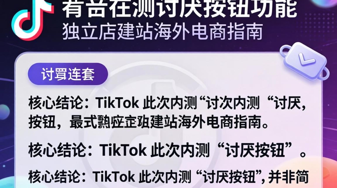 TikTok 内测讨厌按钮功能