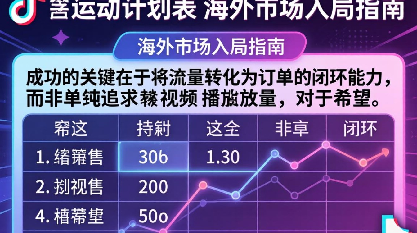 TikTok 运动计划表 海外市场入局指南