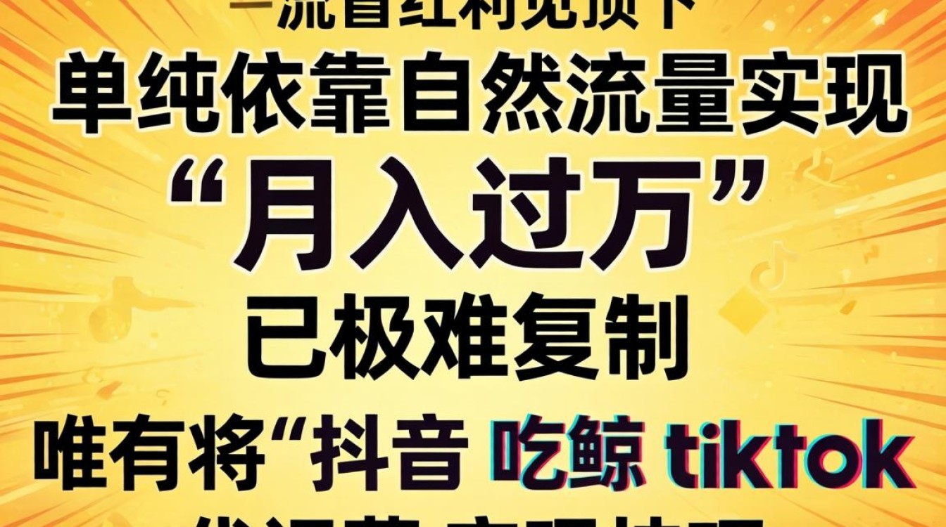 抖音吃鲸 Tiktok代运营变现技巧