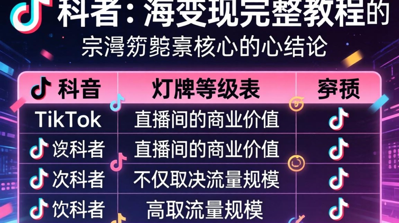 TikTok 灯牌等级表怎么算