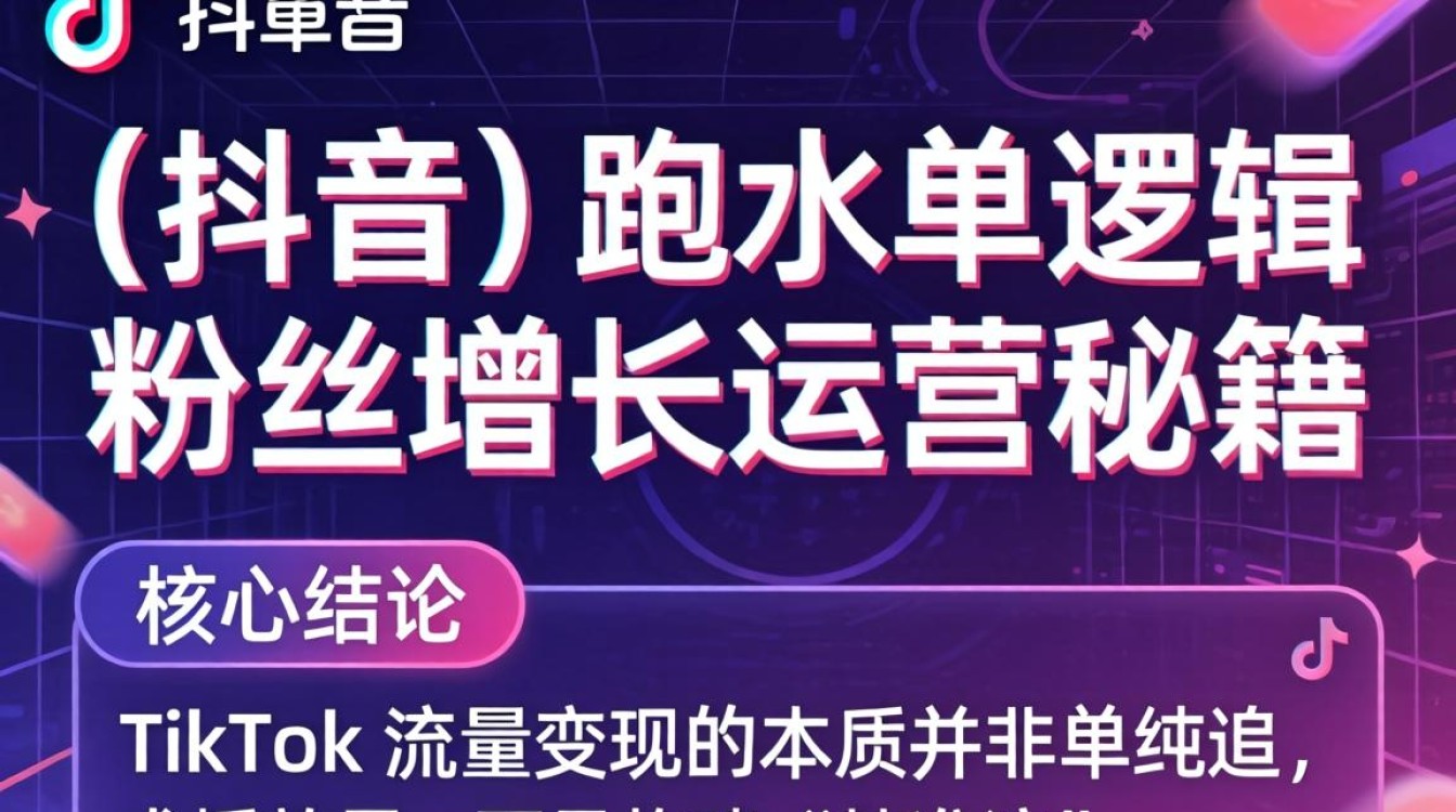 TikTok 跑水单逻辑是什么
