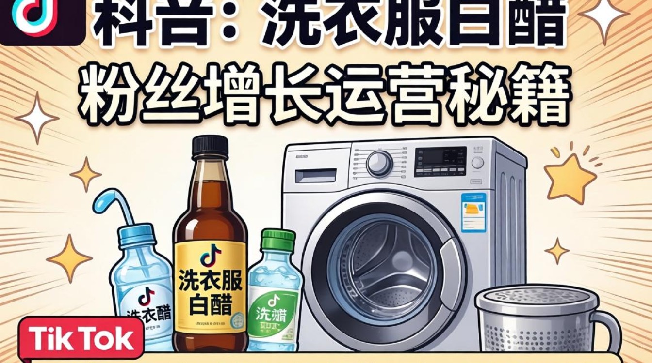 TikTok 洗衣服白醋粉丝增长运营秘籍