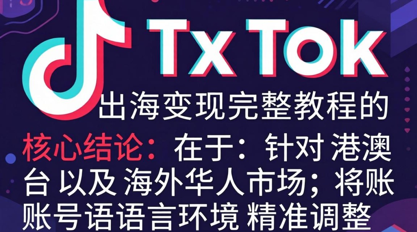 TikTok 调繁体中文出海变现完整教程