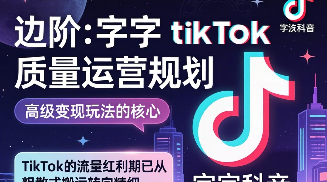 运营进阶 字节 tiktok质量运营规划 高级变现玩法