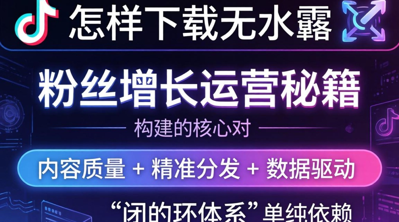 TikTok 怎样下载无水印?TikTok 下载无水印方法及粉丝增长运营秘籍 TikTok 下载无水印方法及粉丝增长运营秘籍