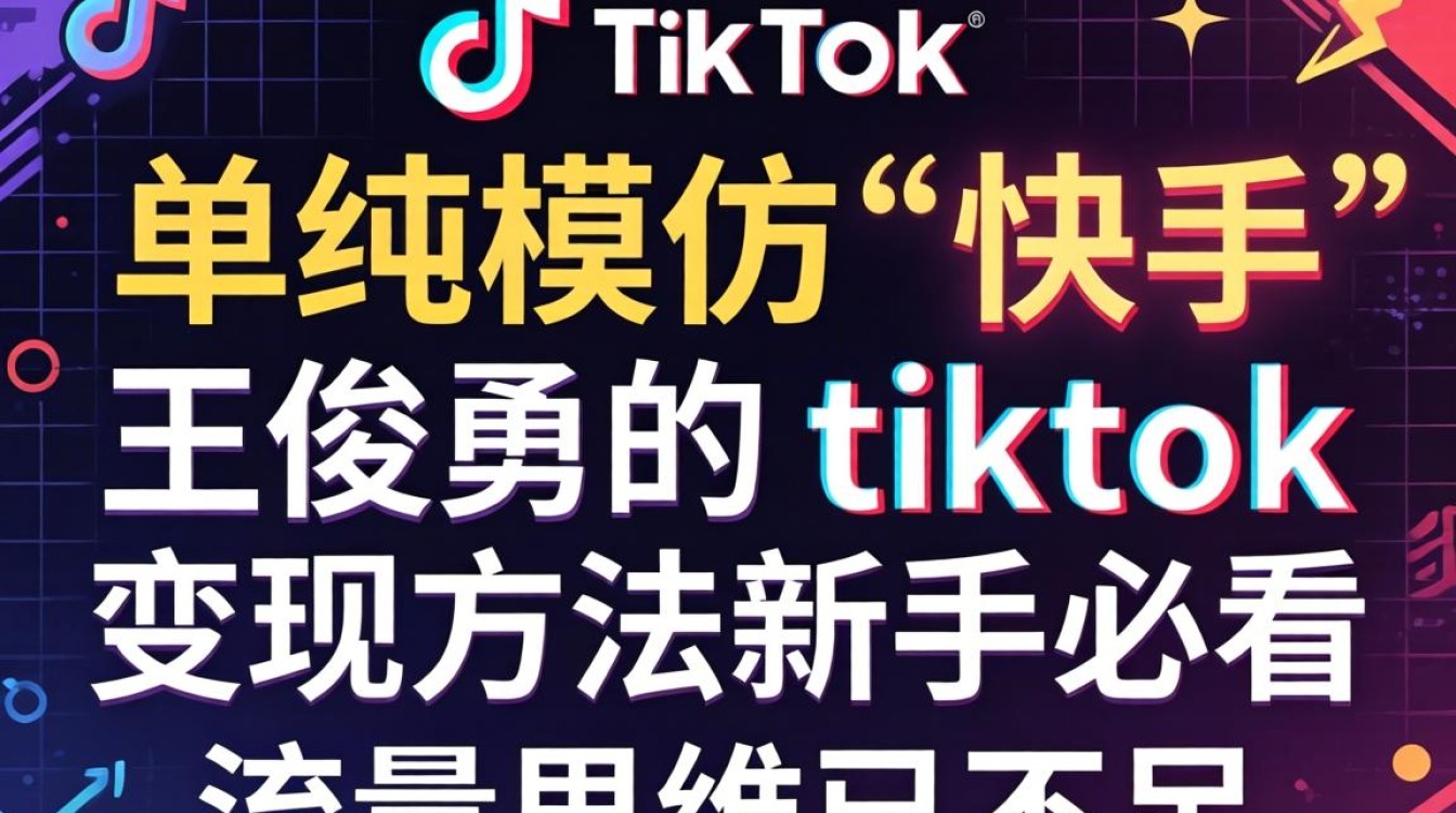快手王俊勇的 TikTok 变现方法新手必看
