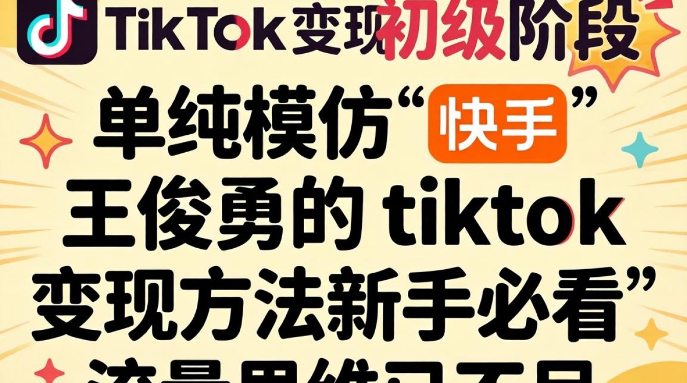 快手王俊勇的 TikTok 变现方法新手必看