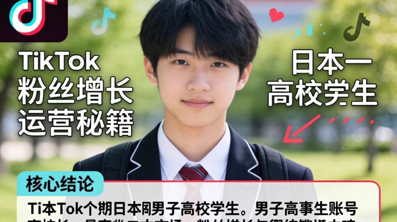 TikTok 日本男子高校生 粉丝增长运营秘籍