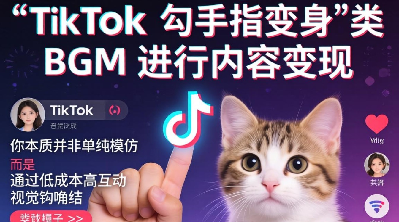 TikTok 勾手指变身 bgm 变现技巧