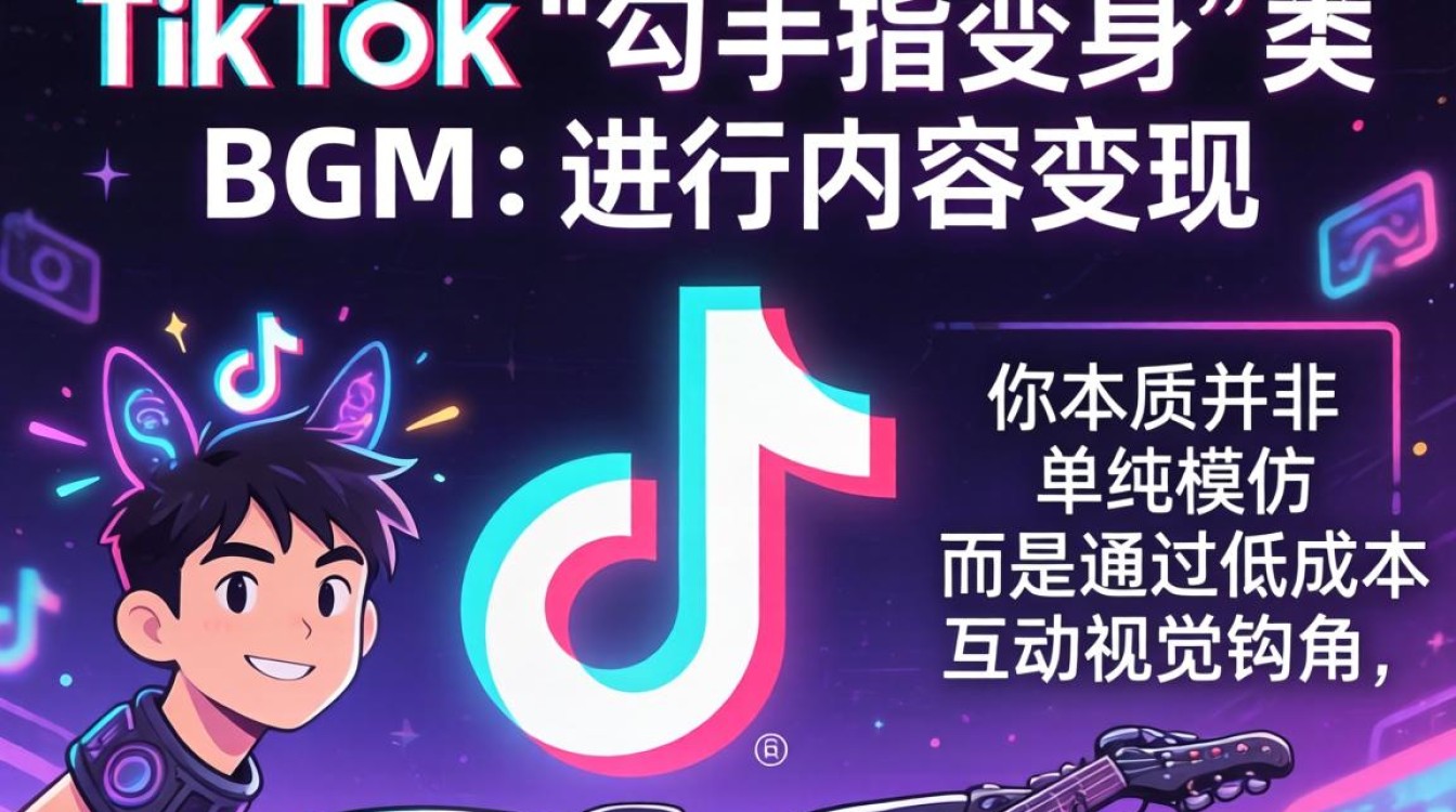 TikTok 勾手指变身 bgm 变现技巧