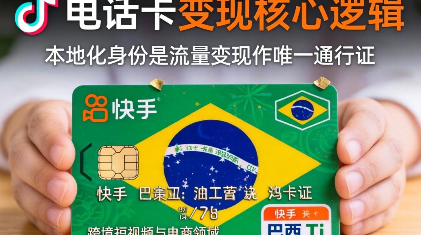 快手巴西TikTok电话卡变现方法新手必看