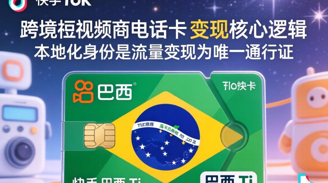 快手巴西TikTok电话卡变现方法新手必看