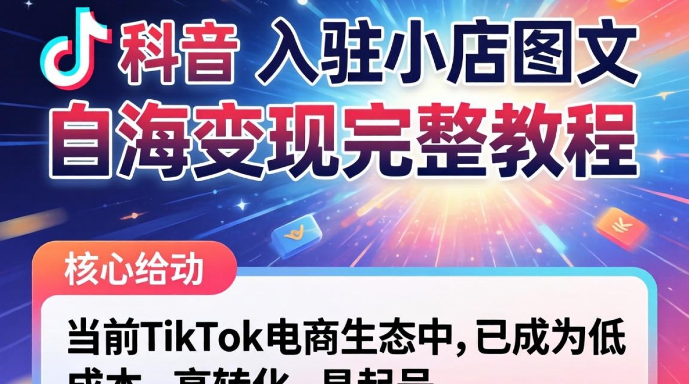 TikTok 小店入驻流程与变现技巧