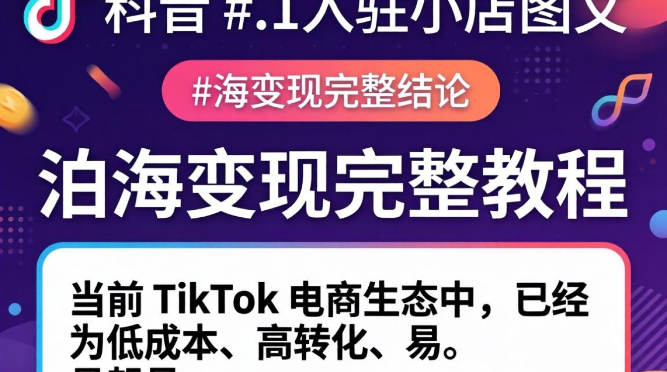 TikTok 小店入驻流程与变现技巧