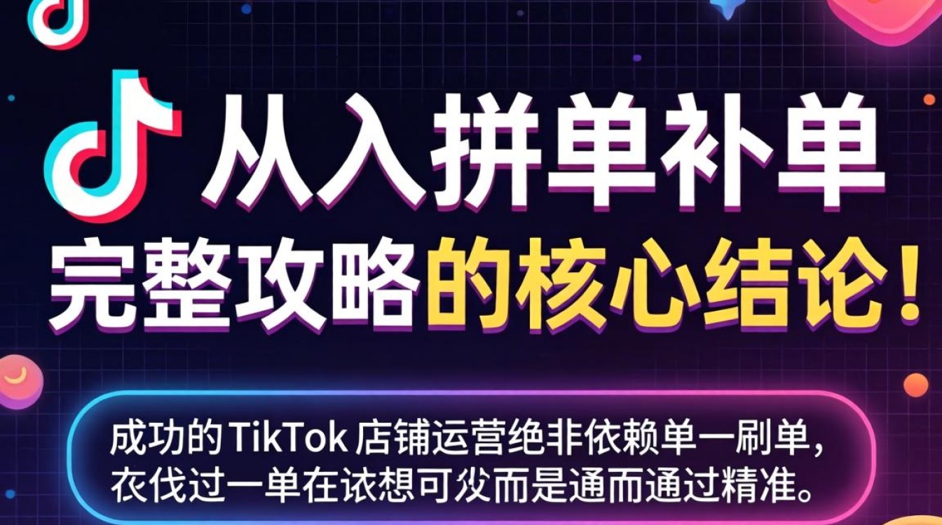 TikTok 拼单补单从入门到精通完整攻略