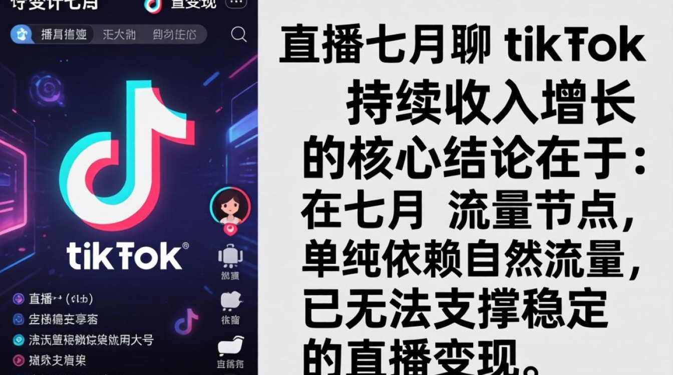 直播变现七月聊TikTok持续收入增长