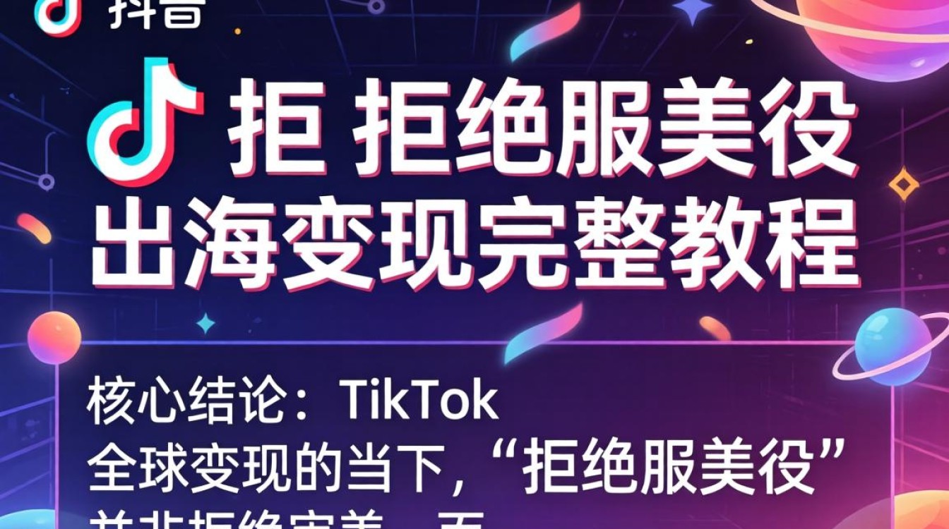 TikTok 拒绝服美役 出海变现完整教程