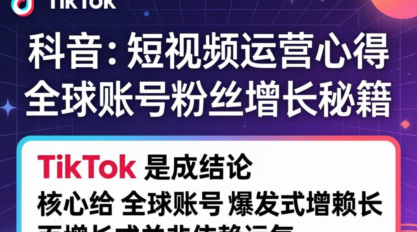 TikTok 短视频运营心得全球账号粉丝增长秘籍