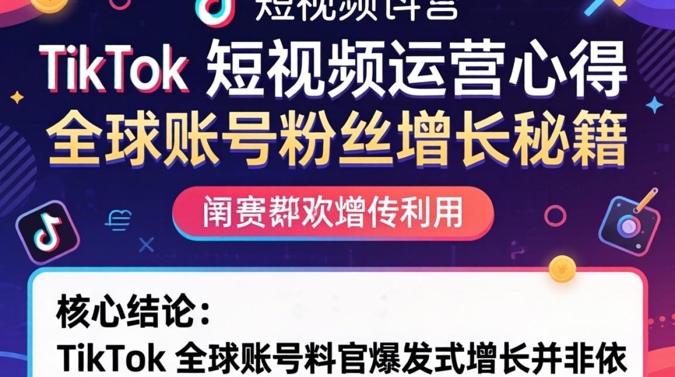 TikTok 短视频运营心得全球账号粉丝增长秘籍