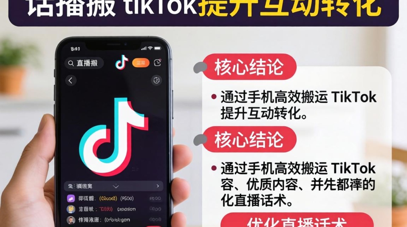 直播话术怎么用手机搬运tiktok提升互动转化