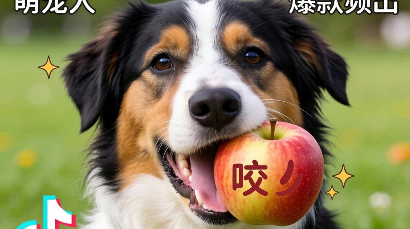 TikTok 咬苹果的狗怎么火