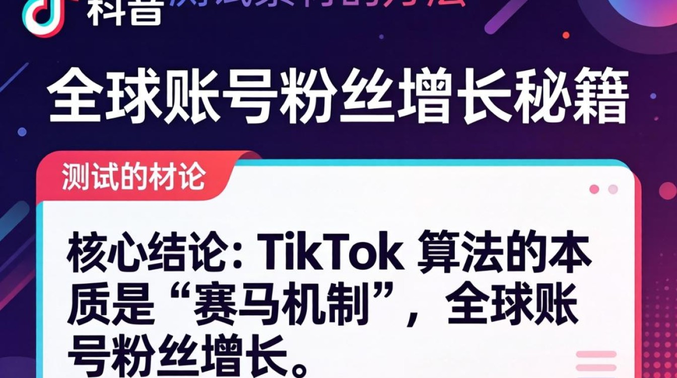 TikTok 测试素材的方法全球账号粉丝增长秘籍